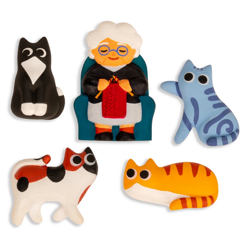 Kikkerland Cat Lady Magnets MG96 main
