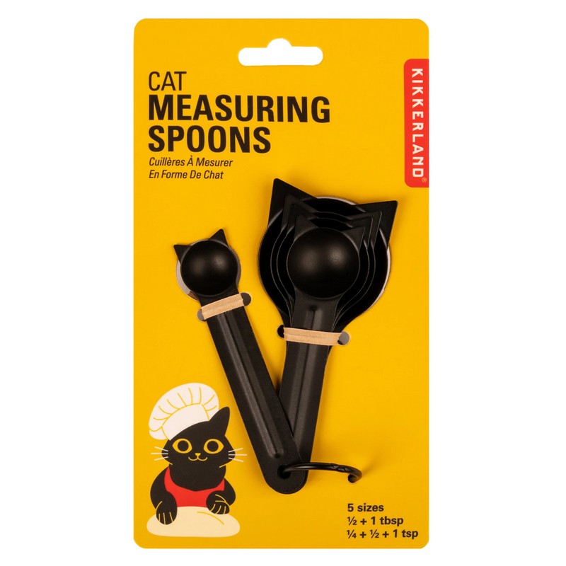 Kikkerland Cat Measuring Spoons CU381 package