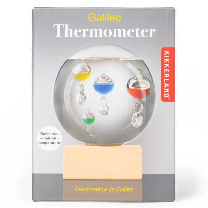 Kikkerland Galileo Glass Globe Thermometer ST84 front