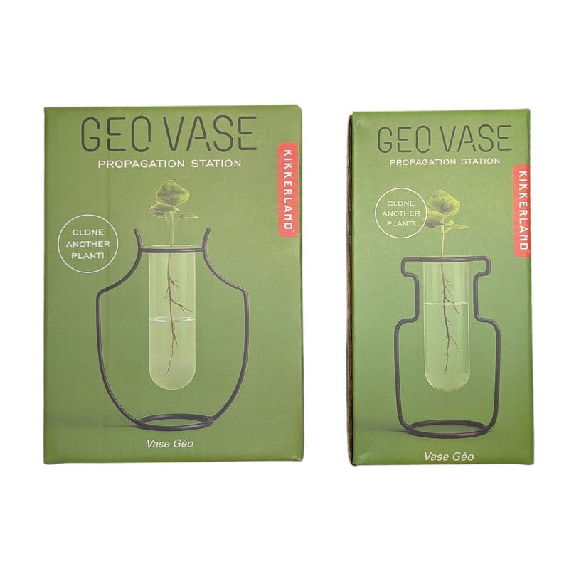 Kikkerland Geo Vase Propagation Station VS04-A packaging