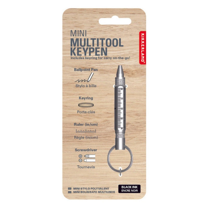 Kikkerland Mini Multitool Pen Keyring 4364-A package
