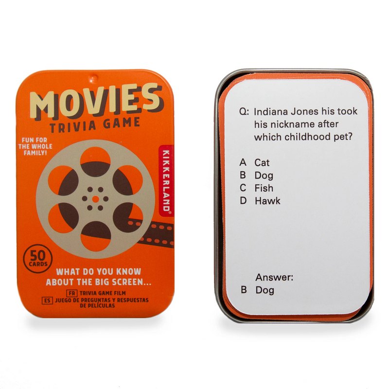 Kikkerland Movies Trivia Game GG198 open
