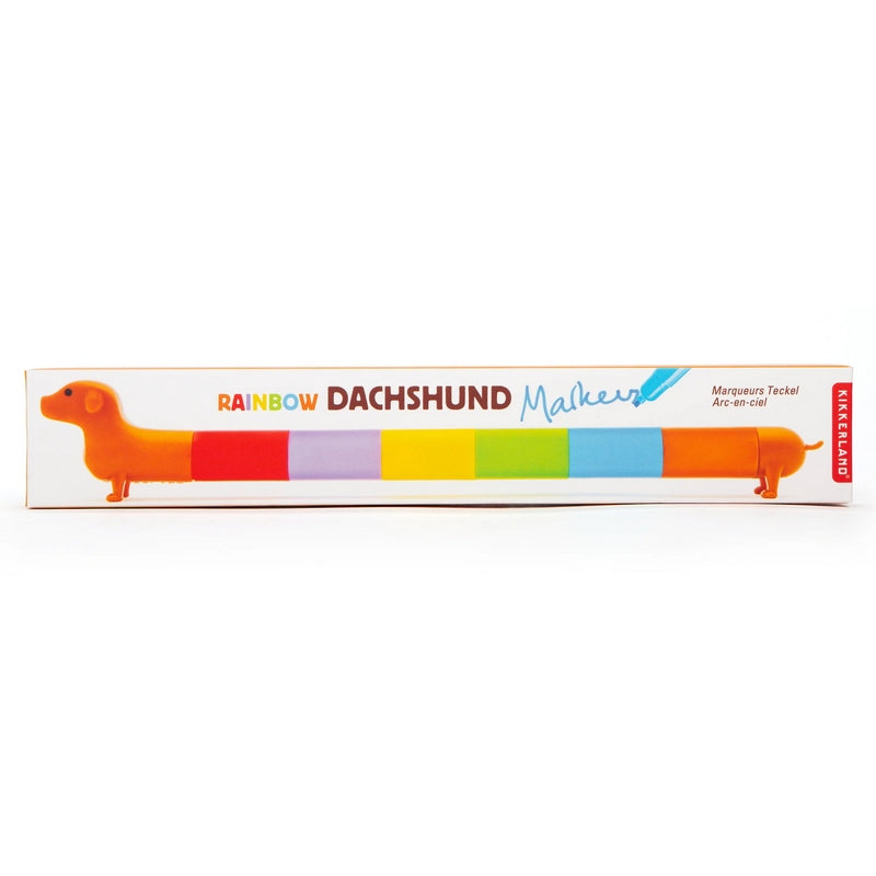 Kikkerland Rainbow Dachshund Markers ST144 box