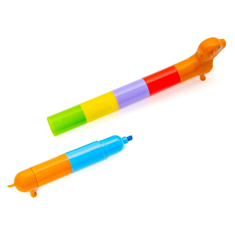 Kikkerland Rainbow Dachshund Markers ST144 open