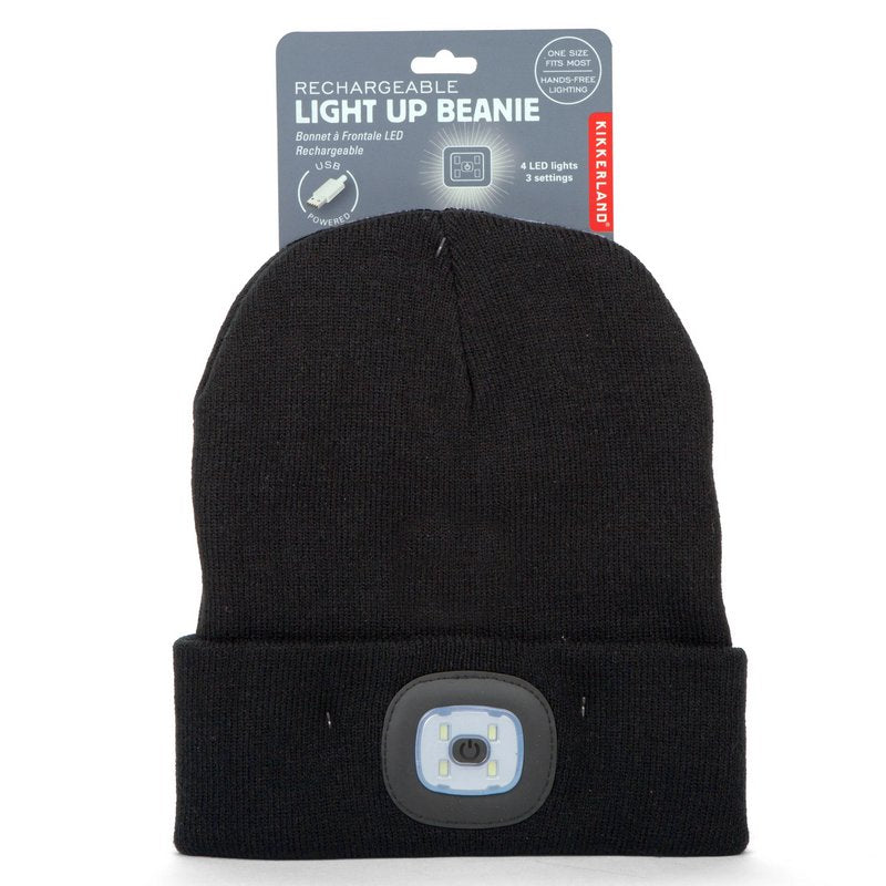 Kikkerland Rechargeable Light Up Beanie FL68 package
