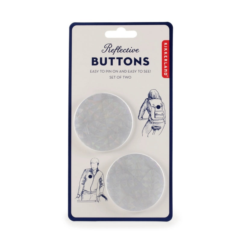 Kikkerland Reflective Button Badges BB50 packaging