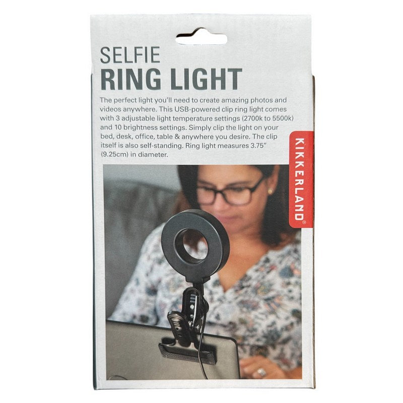 Kikkerland Selfie Ring Light US210-EU rear