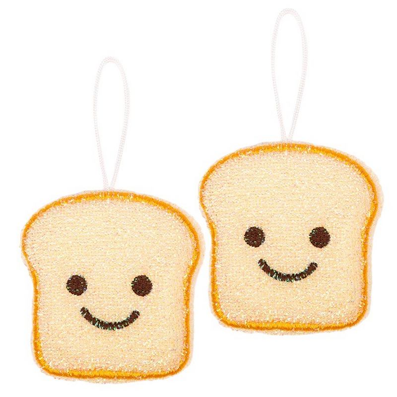Kikkerland Toast Scrub Sponge Pack of 2 CU380 pair