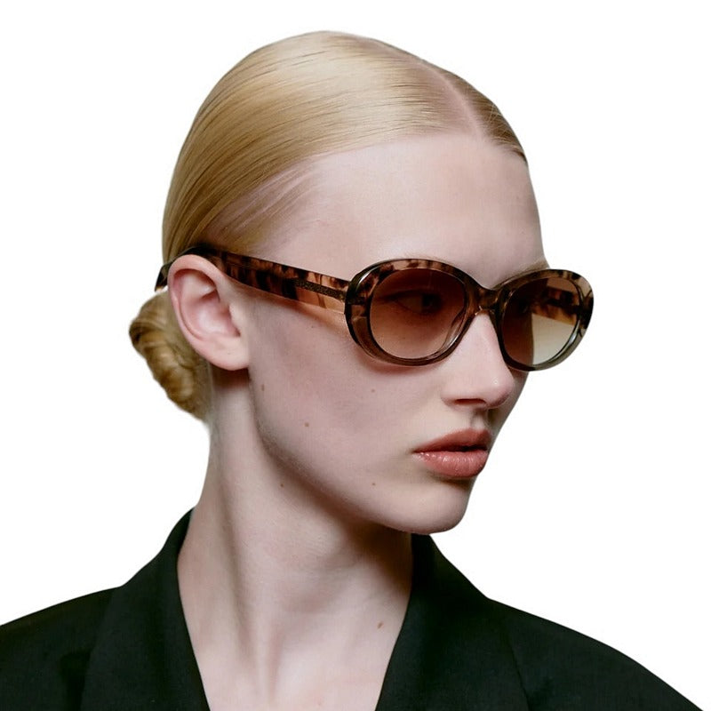 Kjaerbede Anma Sunglasses Coquina-Grey Transparent KL2408-002 on female model side