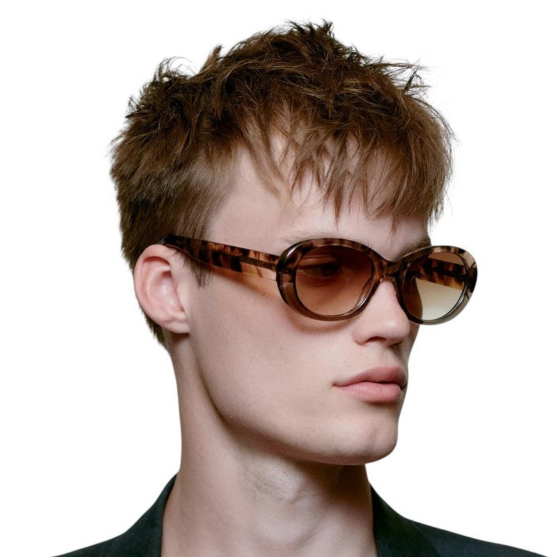 Kjaerbede Anma Sunglasses Coquina-Grey Transparent KL2408-002 on male model side