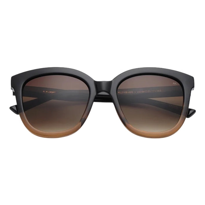Kjaerbede Billy Sunglasses Black-Brown Transparent KL2106-005 folded