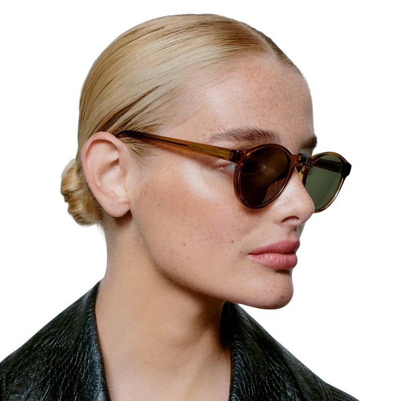 Kjaerbede Marvin Sunglasses Smoke Transparent KL1708-16 on female model side