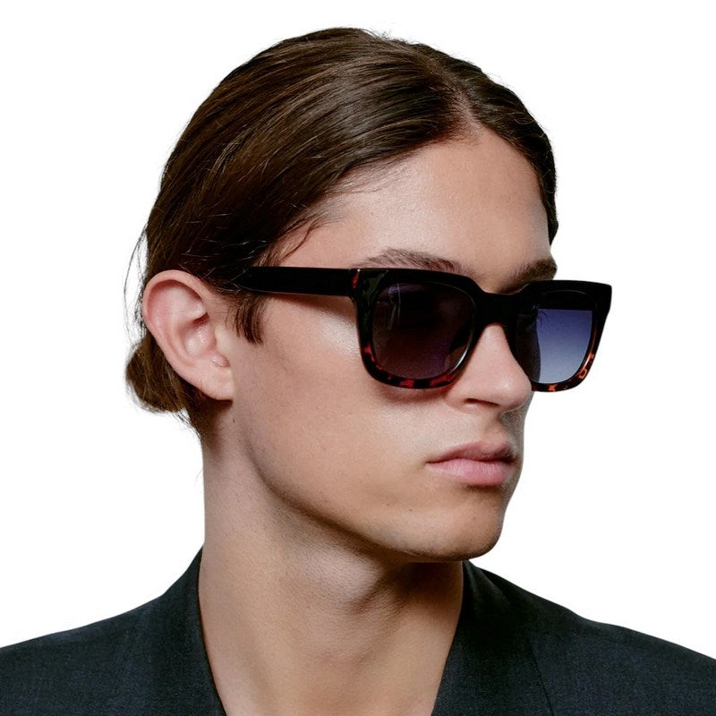 Kjaerbede Nancy Sunglasses Black Demi Tortoise KL1912-10 on male model side