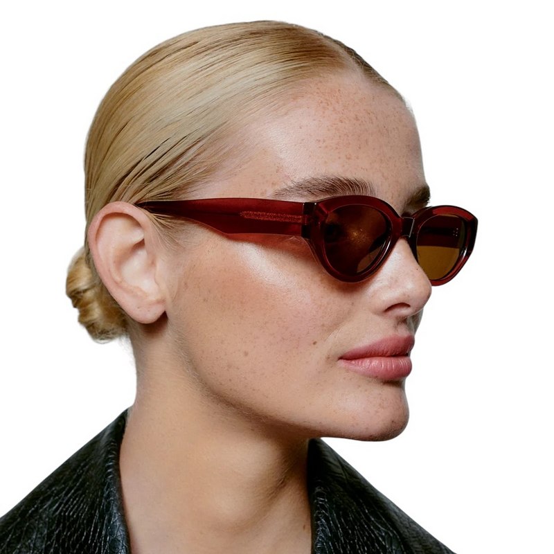 Kjaerbede Winnie Sunglasses Brown 18315-1 on female model side
