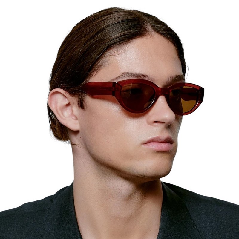 Kjaerbede Winnie Sunglasses Brown 18315-1 on male model side