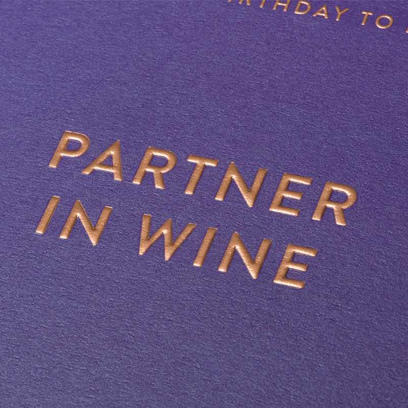Lagom Design Happy Birthday To My Partner In Wine 6753 detail