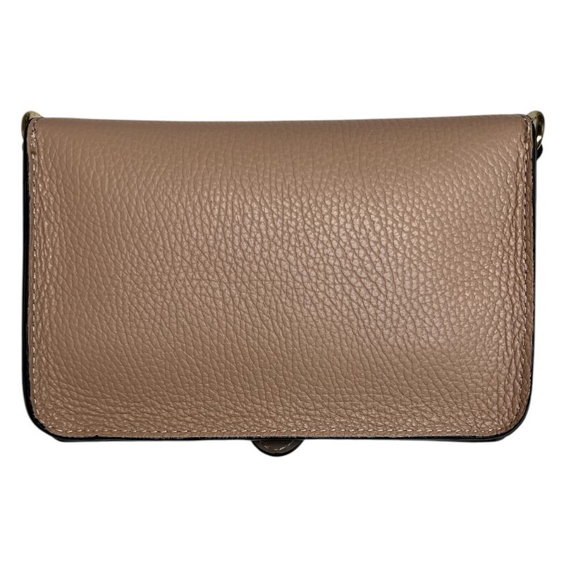 Leather Mini Crossbody Handbag in Smoke Rose rear