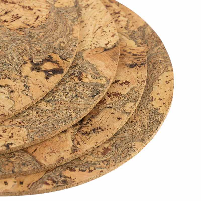 Liga Eco Living Natural Cork Placements Round Set IG-ROU-PM-SET detail