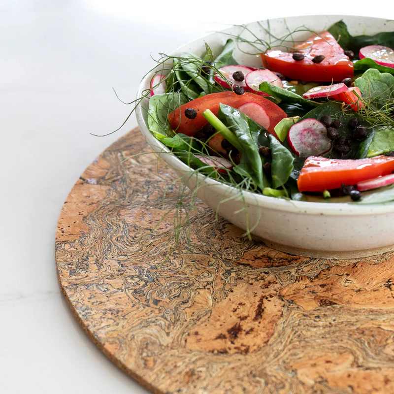 Liga Eco Living Natural Cork Placements Round Set IG-ROU-PM-SET lifestyle