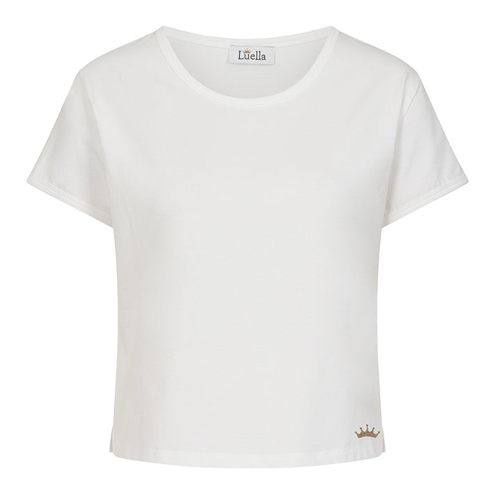 Luella Fashion Cotton T-Shirt Round Neck White front