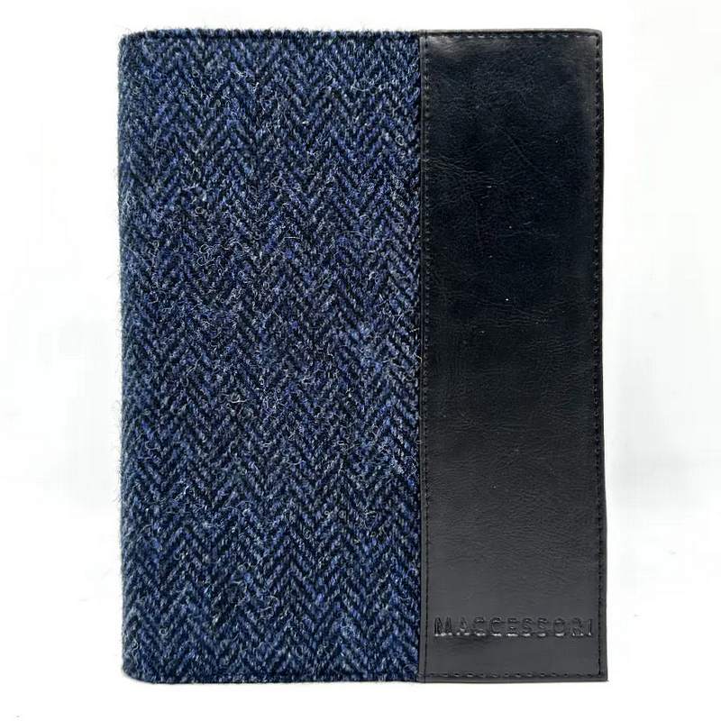 Maccessori Blue Harris Tweed A5 Notebook front