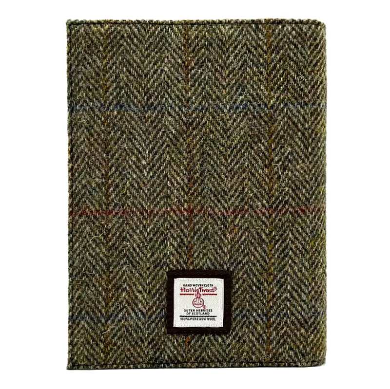 Maccessori Country Green Harris Tweed A5 Notebook rear