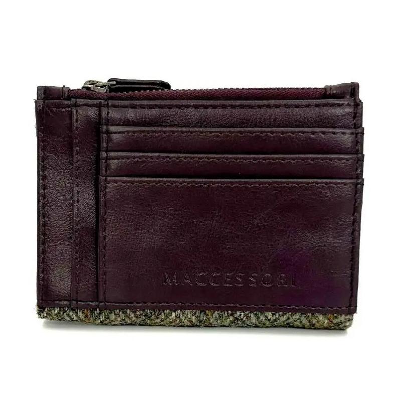 Maccessori Country Green Tweed Quilt Slim Purse CB2408-C001T back
