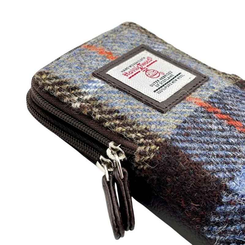 Maccessori Double Glasses Sleeve Blue and Brown Check CB2205-TRT021 angle