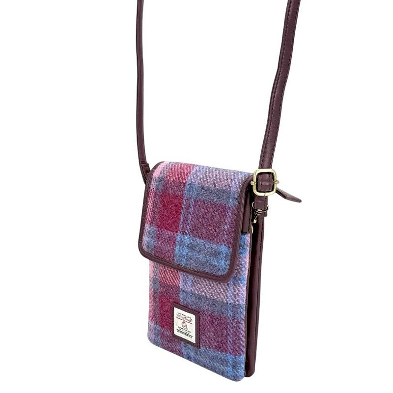 Maccessori Mini Cross Body Bag Pastel Pink Harris Tweed CB2201-TRT073 angle