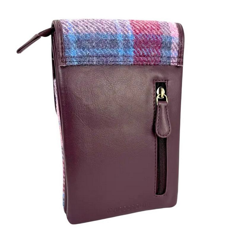Maccessori Mini Cross Body Bag Pastel Pink Harris Tweed CB2201-TRT073 back