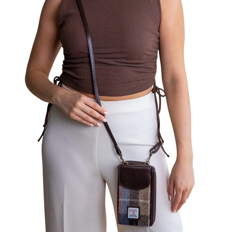 Maccessori Phone Purse Blue and Brown Check MAC2511 model