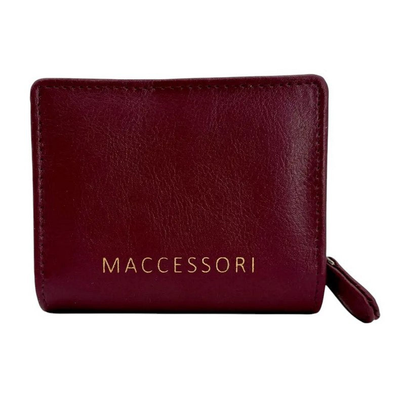 Maccessori Purple Check Tweed Trifold Purse CB2404-HA222B2 back
