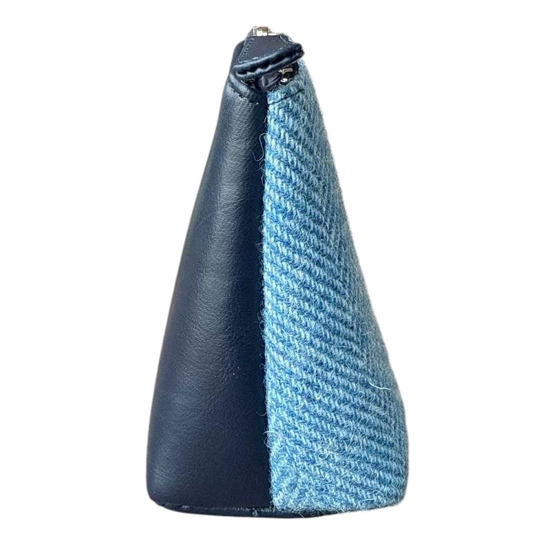 Maccessori Sky Blue Harris Tweed Cosmetic Bag side