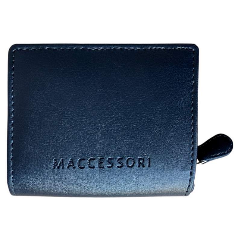 Maccessori Sky Blue Harris Tweed Trifold Purse rear