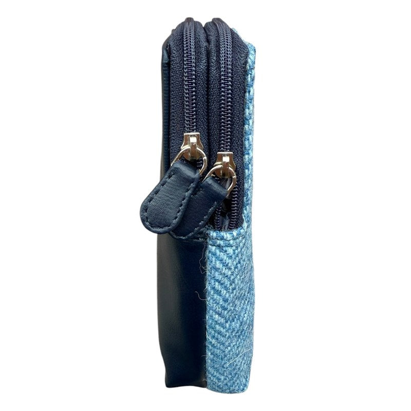 Maccessori Sky Blue Herringbone Double Glasses Sleeve side