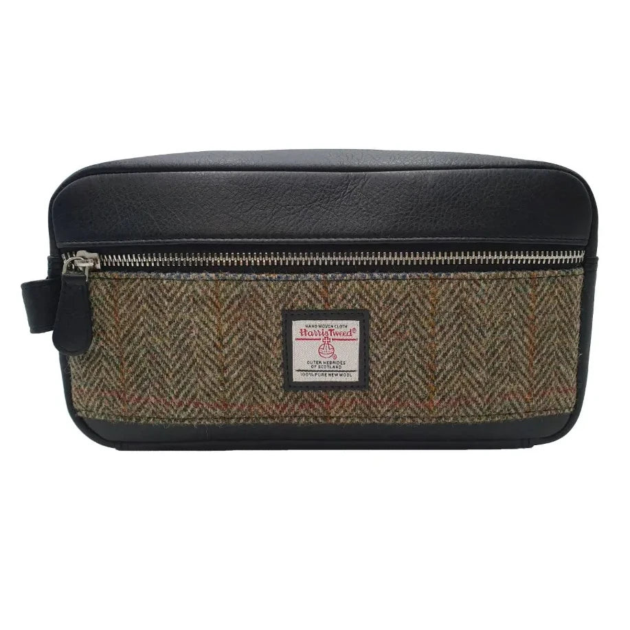 Maccessori Wash Bag Country Green Tweed front
