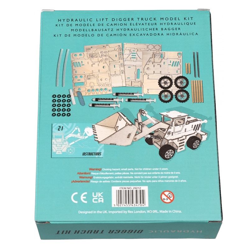 Make Your Own Hydraulic Digger Truck Kit 29212 box rear
