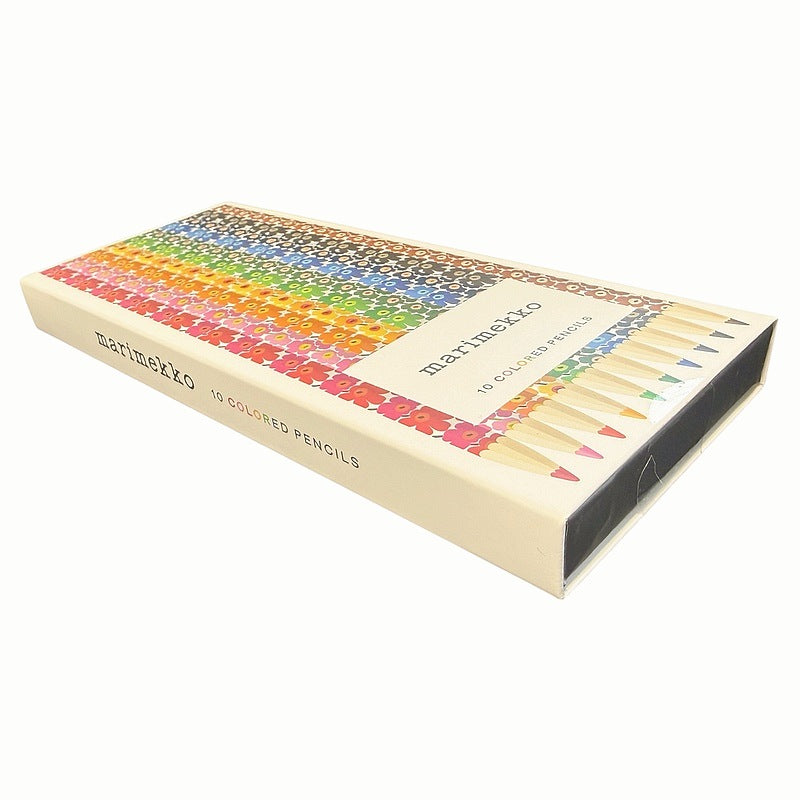 Marimekko Colour Unikko Pencils x 10 Box side