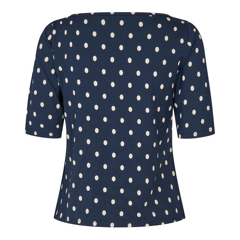 Masai Clothing Bavessa Spotted Top Navy Blazer 1012224-2002P rear