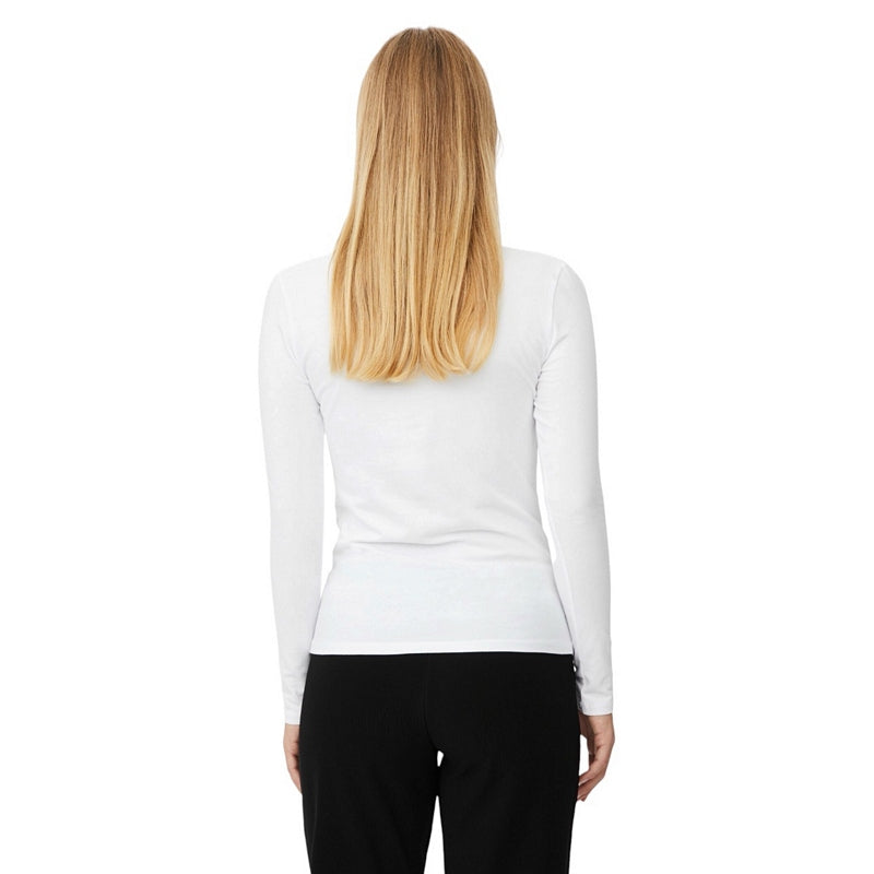 Masai Clothing Bellarim Long-sleeved Top White 1011873-1000S on model rear
