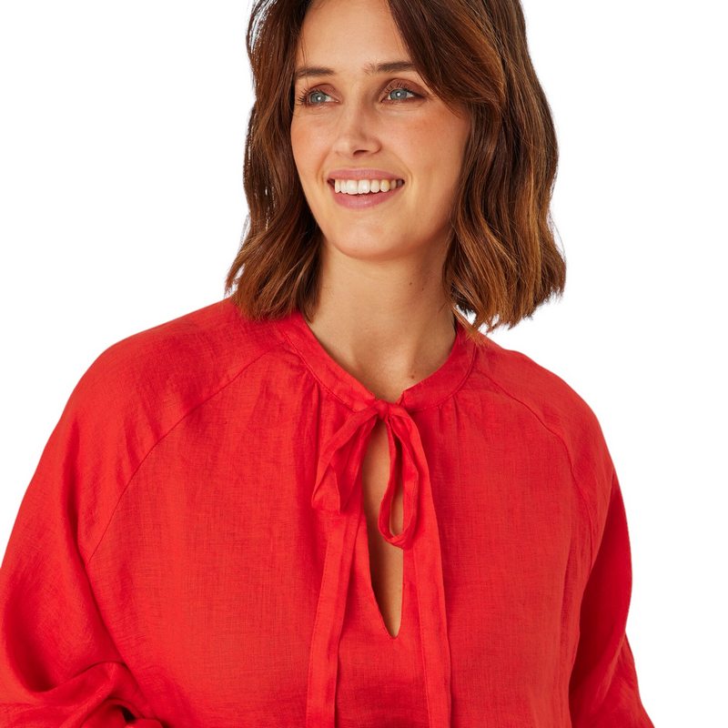 Masai Clothing Dortea Top Orange 1008622-5038S on model close-up