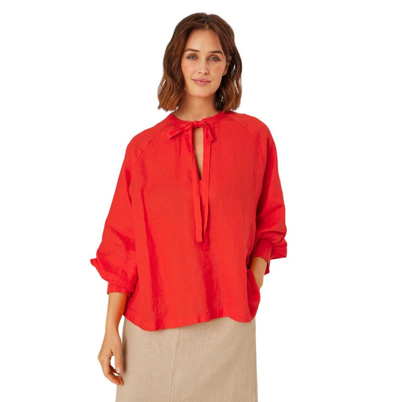 Masai Clothing Dortea Top Orange 1008622-5038S on model front