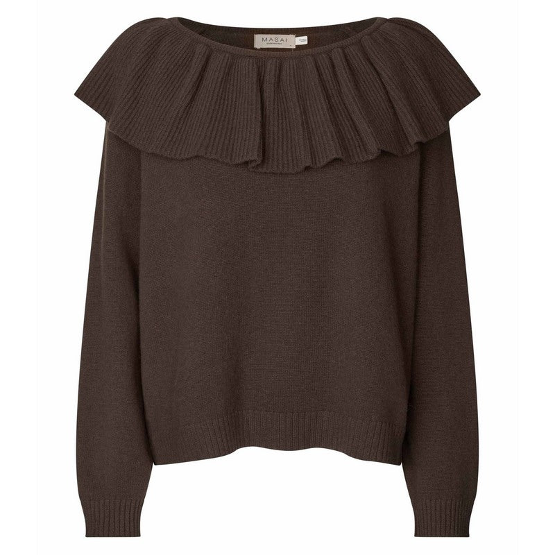 Masai Clothing Florie Knitted Wool Jumper Slate Black 1012816-4116S front