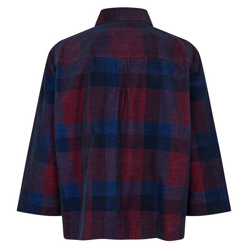 Masai Clothing Ibilisan Shirt Dress Blue Check 1012918-2084P rear