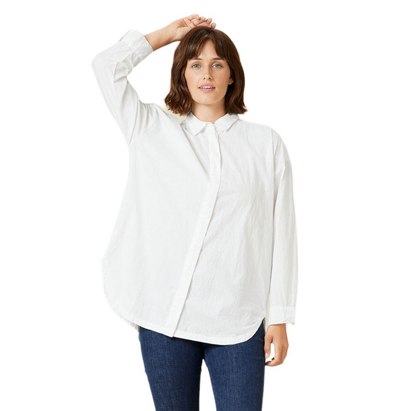 Masai Clothing Inessa Classic White Poplin Shirt 1001627-1000S on model main