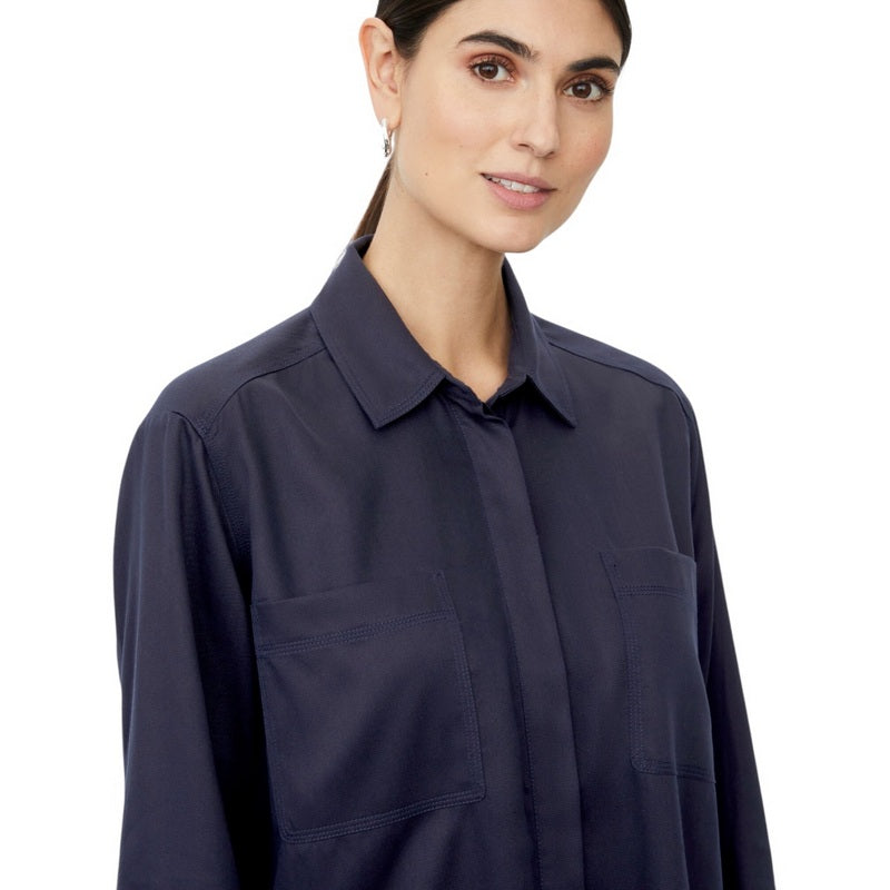 Masai Clothing Italiane Shirt Navy Blazer 1012044-2002S on model close-up