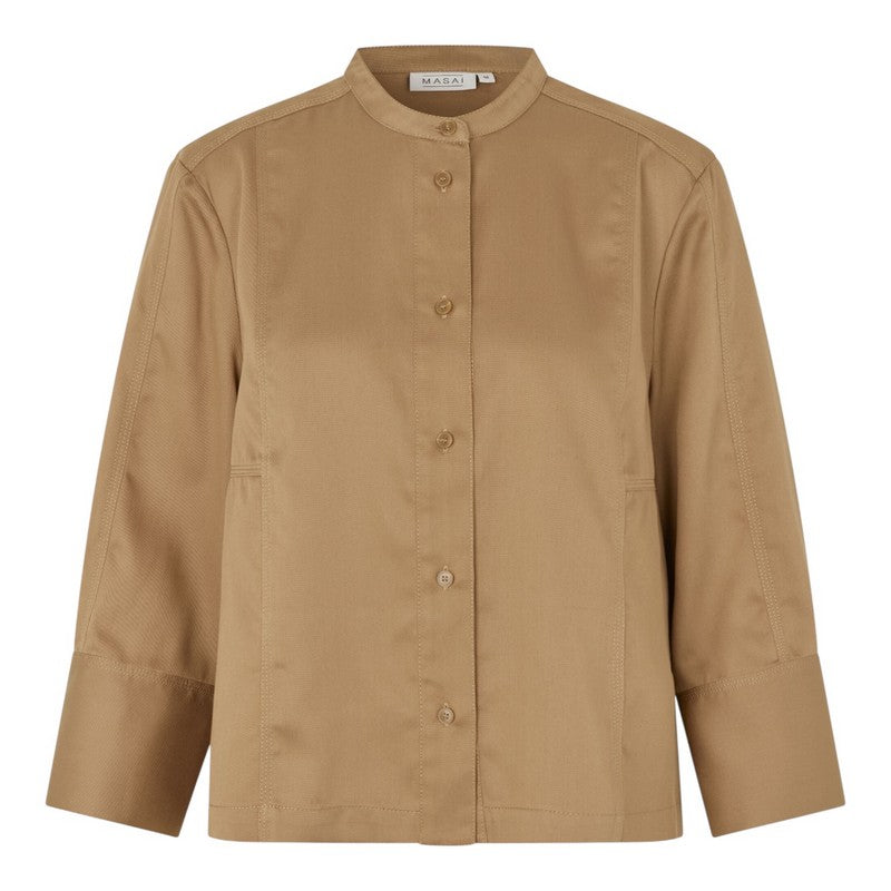 Masai Clothing Ithoria Shirt Petrified Oak 1012043-4101S front