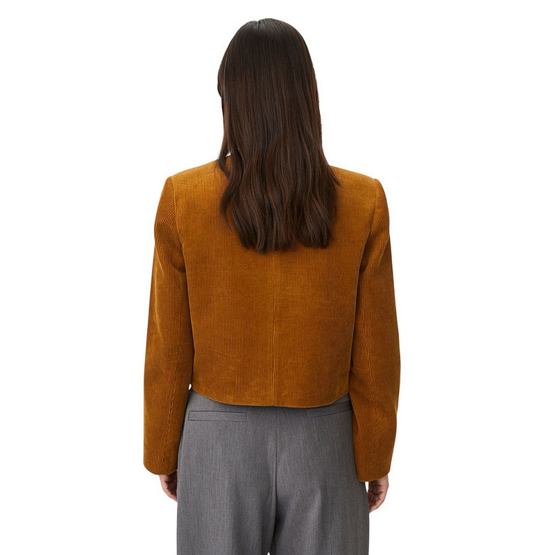 Masai Clothing Janrya Classic Corduroy Jacket Medal Bronze 1012917-4114S on model rear