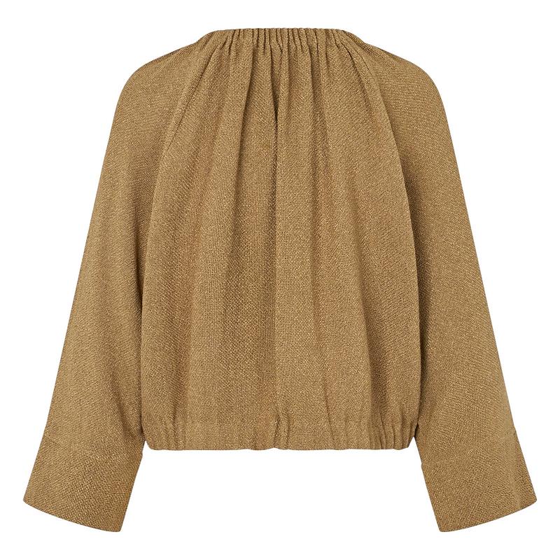 Masai Clothing Jisella Boucle Jacket Petrified Oak 1013024-4101S rear