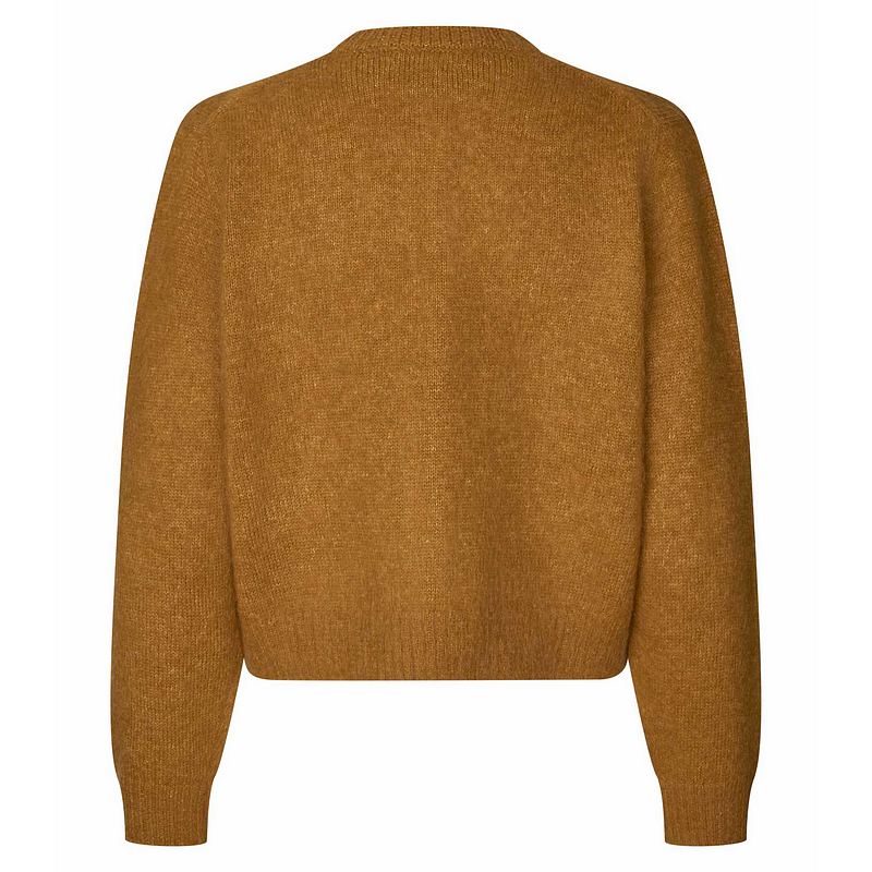 Masai Clothing Lavi Knitted Mohair Blend Cardigan Medal Bronze 1012825-4114S rear